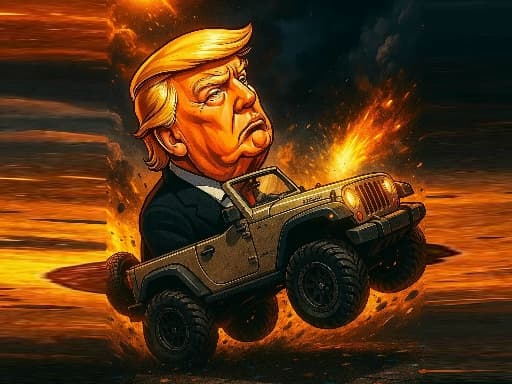 Trump Wheelie Challenge - Free online Racing game, play instantly in browser, HTML5 web game