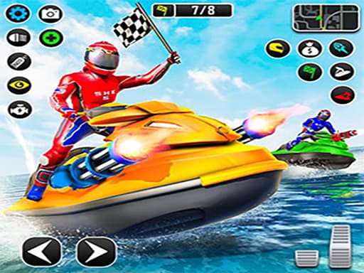 Speedboat Water Shooting - Free online Racing game, play instantly in browser, HTML5 web game